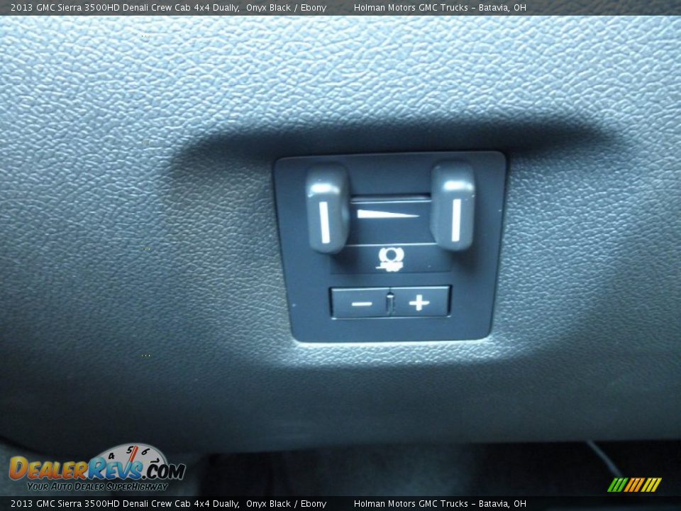 Controls of 2013 GMC Sierra 3500HD Denali Crew Cab 4x4 Dually Photo #13