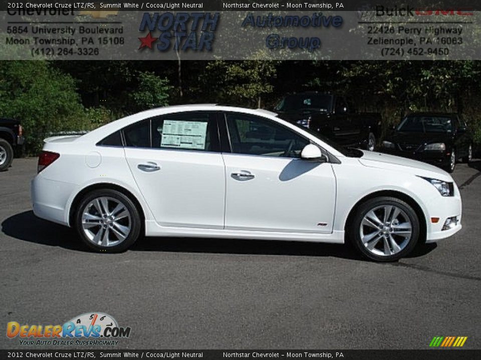 2012 Chevrolet Cruze LTZ/RS Summit White / Cocoa/Light Neutral Photo #1