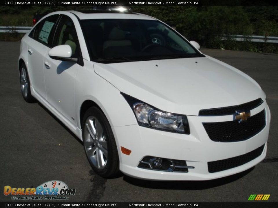 2012 Chevrolet Cruze LTZ/RS Summit White / Cocoa/Light Neutral Photo #2