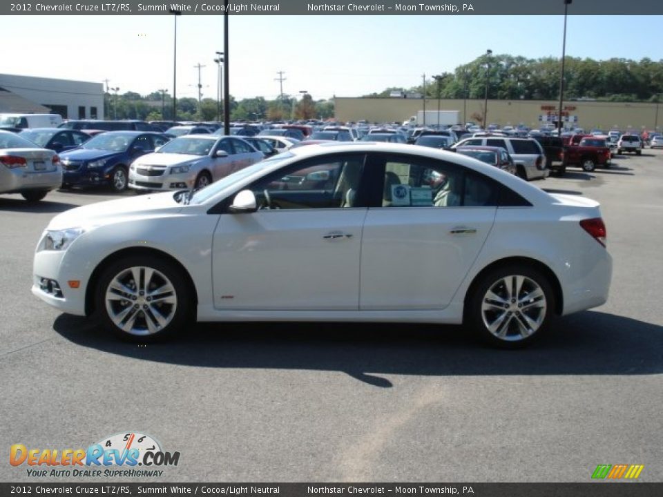 2012 Chevrolet Cruze LTZ/RS Summit White / Cocoa/Light Neutral Photo #5