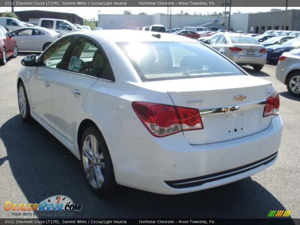 2012 Chevrolet Cruze LTZ/RS Summit White / Cocoa/Light Neutral Photo #6