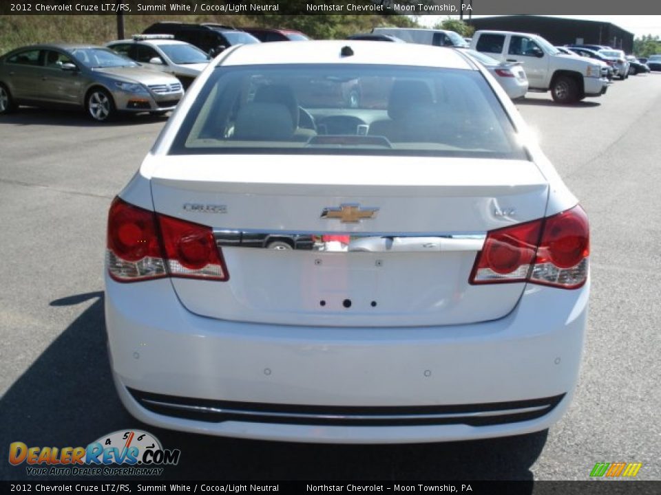 2012 Chevrolet Cruze LTZ/RS Summit White / Cocoa/Light Neutral Photo #7