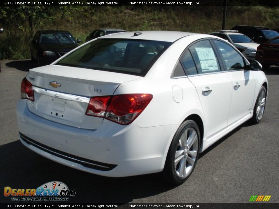 2012 Chevrolet Cruze LTZ/RS Summit White / Cocoa/Light Neutral Photo #8