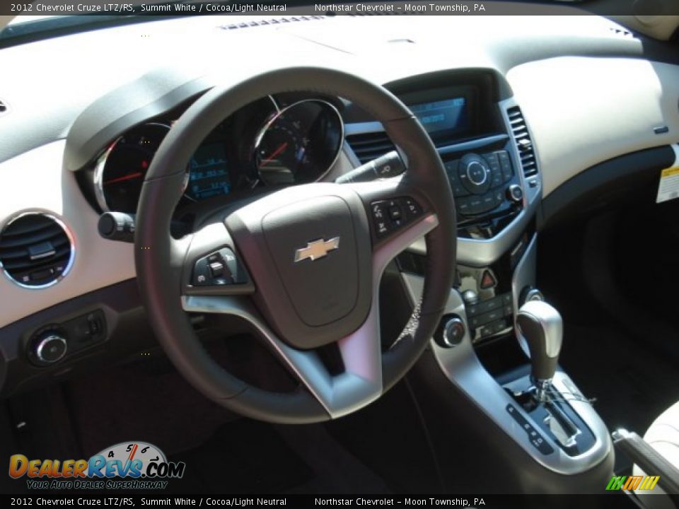 2012 Chevrolet Cruze LTZ/RS Summit White / Cocoa/Light Neutral Photo #10