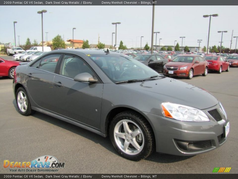 2009 Pontiac G6 V6 Sedan Dark Steel Gray Metallic / Ebony Photo #1