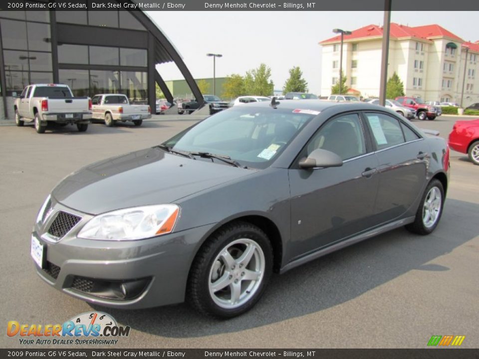 2009 Pontiac G6 V6 Sedan Dark Steel Gray Metallic / Ebony Photo #3
