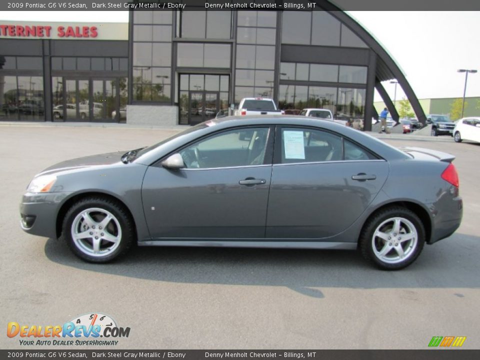 2009 Pontiac G6 V6 Sedan Dark Steel Gray Metallic / Ebony Photo #4