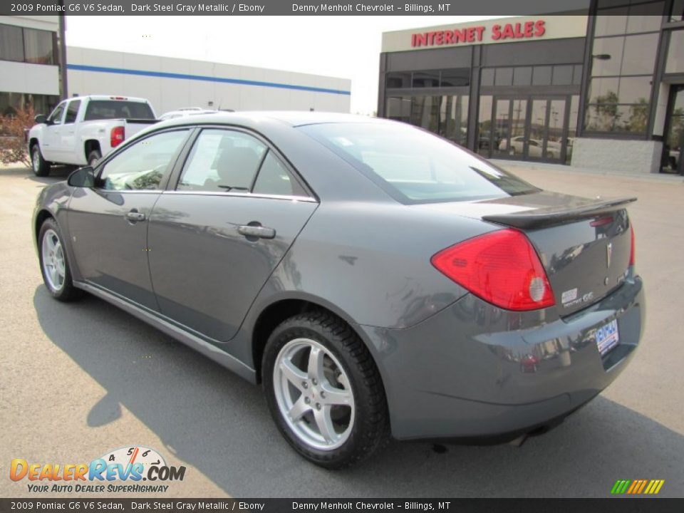 2009 Pontiac G6 V6 Sedan Dark Steel Gray Metallic / Ebony Photo #5
