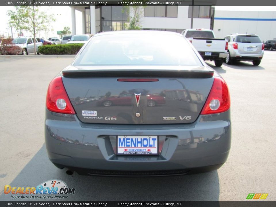 2009 Pontiac G6 V6 Sedan Dark Steel Gray Metallic / Ebony Photo #6