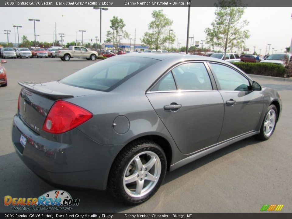2009 Pontiac G6 V6 Sedan Dark Steel Gray Metallic / Ebony Photo #7