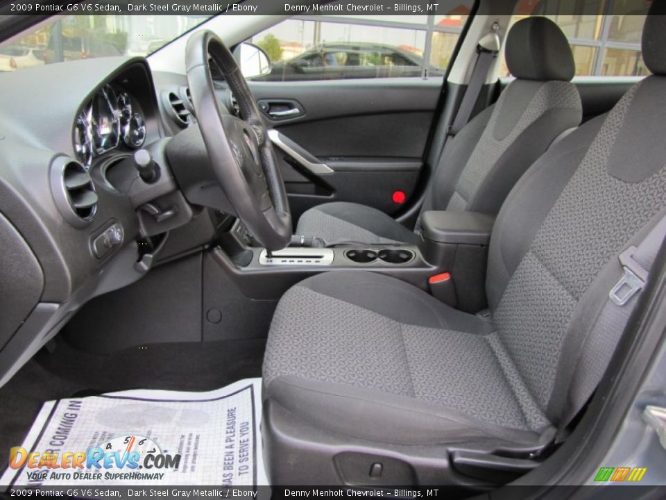 2009 Pontiac G6 V6 Sedan Dark Steel Gray Metallic / Ebony Photo #8