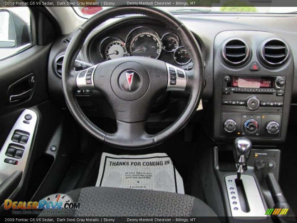 2009 Pontiac G6 V6 Sedan Dark Steel Gray Metallic / Ebony Photo #9