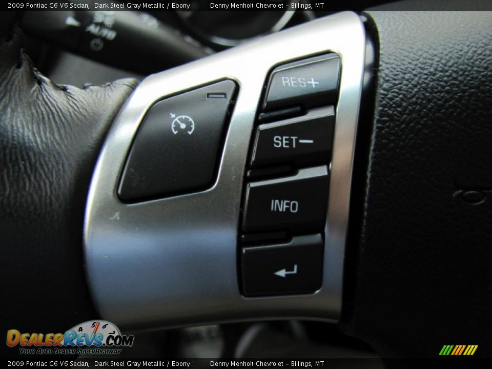 2009 Pontiac G6 V6 Sedan Dark Steel Gray Metallic / Ebony Photo #12