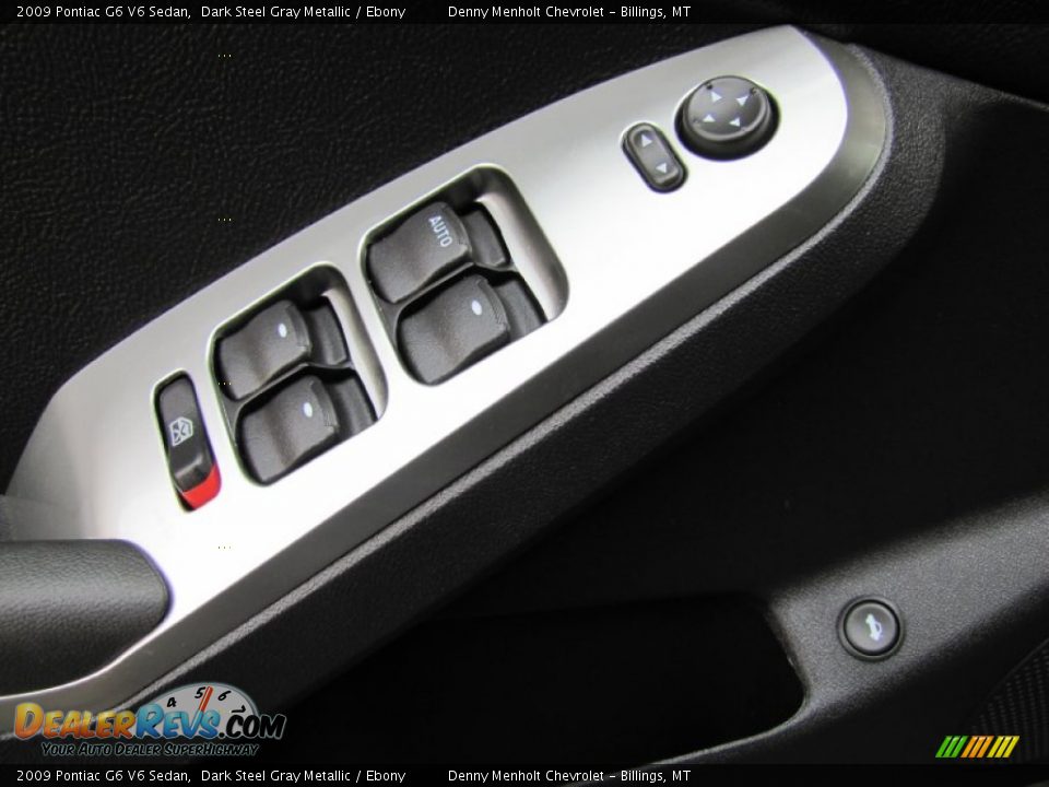 2009 Pontiac G6 V6 Sedan Dark Steel Gray Metallic / Ebony Photo #15