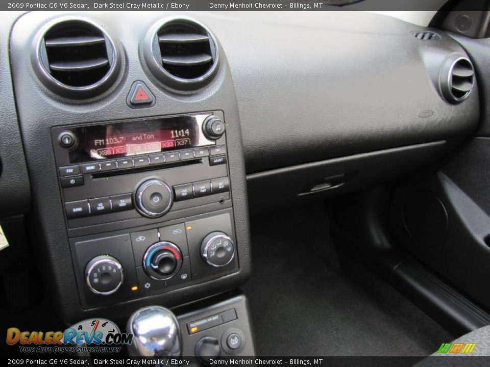 2009 Pontiac G6 V6 Sedan Dark Steel Gray Metallic / Ebony Photo #16