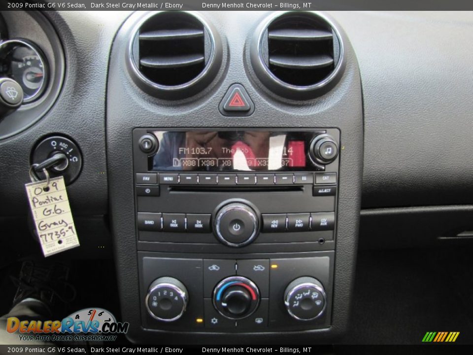 2009 Pontiac G6 V6 Sedan Dark Steel Gray Metallic / Ebony Photo #17