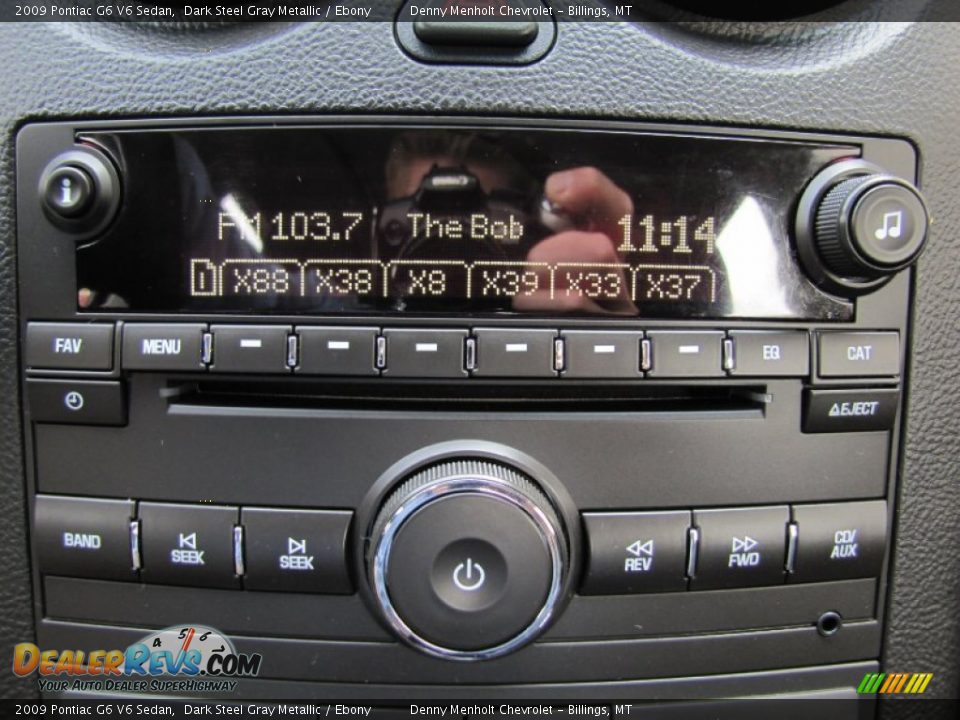 2009 Pontiac G6 V6 Sedan Dark Steel Gray Metallic / Ebony Photo #18