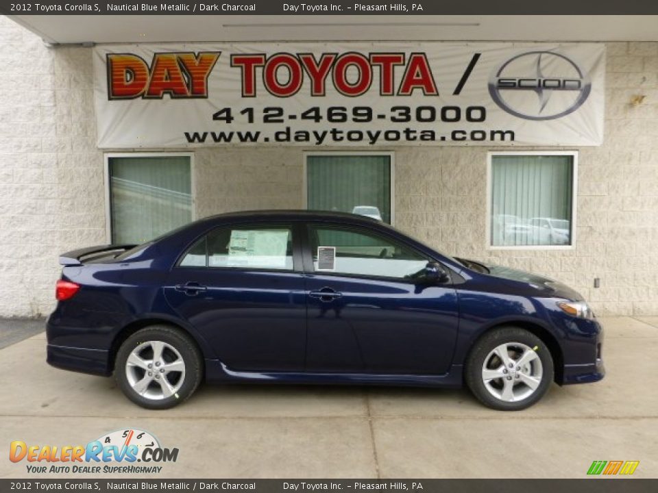 2012 Toyota Corolla S Nautical Blue Metallic / Dark Charcoal Photo #1