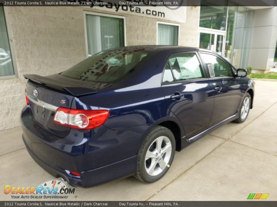 2012 Toyota Corolla S Nautical Blue Metallic / Dark Charcoal Photo #2