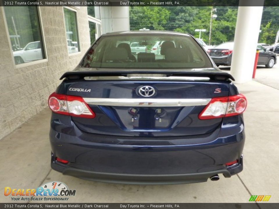 2012 Toyota Corolla S Nautical Blue Metallic / Dark Charcoal Photo #3