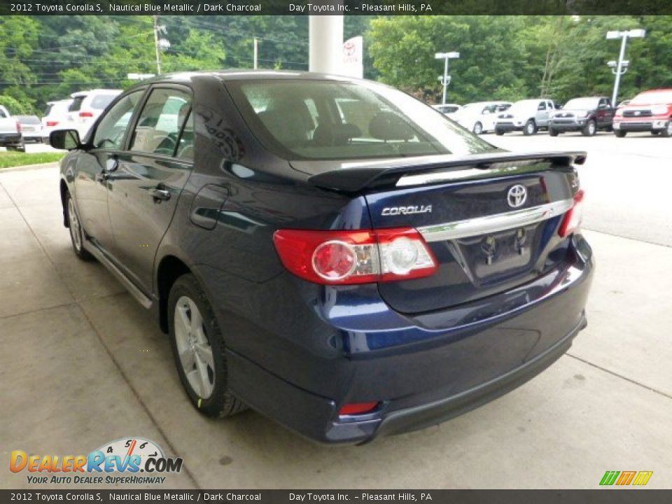 2012 Toyota Corolla S Nautical Blue Metallic / Dark Charcoal Photo #4