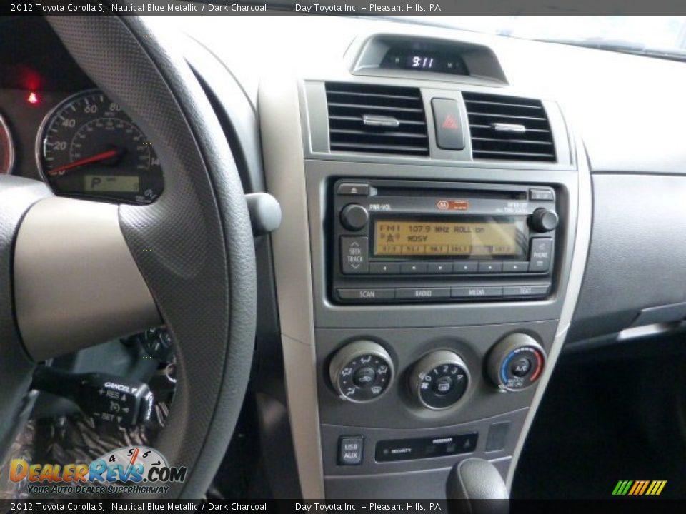 2012 Toyota Corolla S Nautical Blue Metallic / Dark Charcoal Photo #13