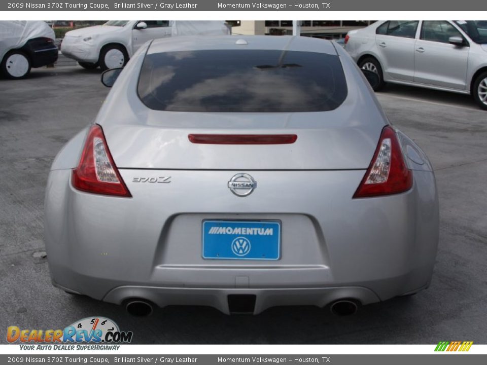 2009 Nissan 370Z Touring Coupe Brilliant Silver / Gray Leather Photo #4