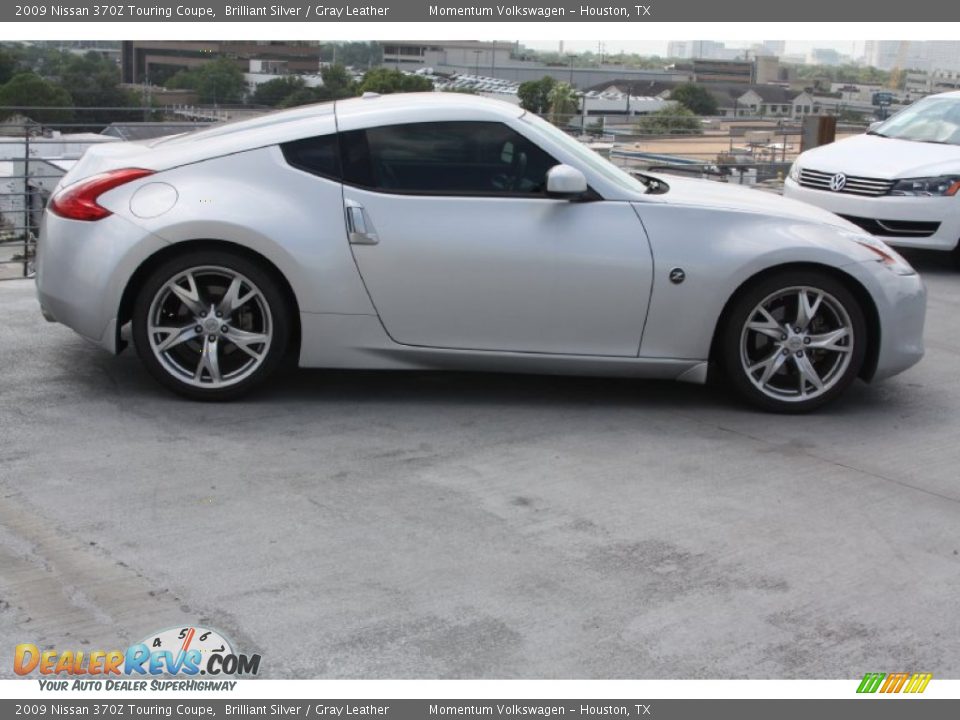 2009 Nissan 370Z Touring Coupe Brilliant Silver / Gray Leather Photo #6