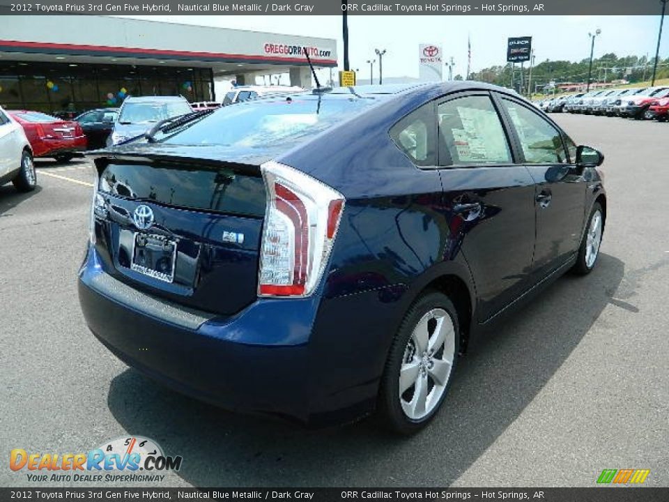 2012 Toyota Prius 3rd Gen Five Hybrid Nautical Blue Metallic / Dark Gray Photo #3