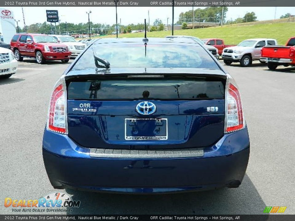 2012 Toyota Prius 3rd Gen Five Hybrid Nautical Blue Metallic / Dark Gray Photo #4