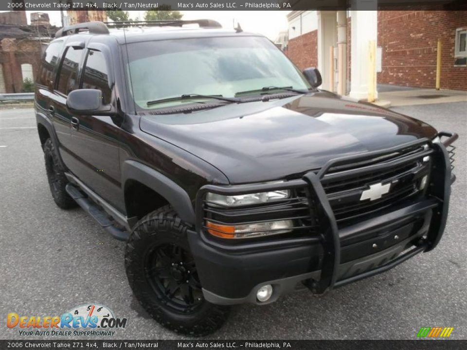 2006 Chevrolet Tahoe Z71 4x4 Black / Tan/Neutral Photo #4