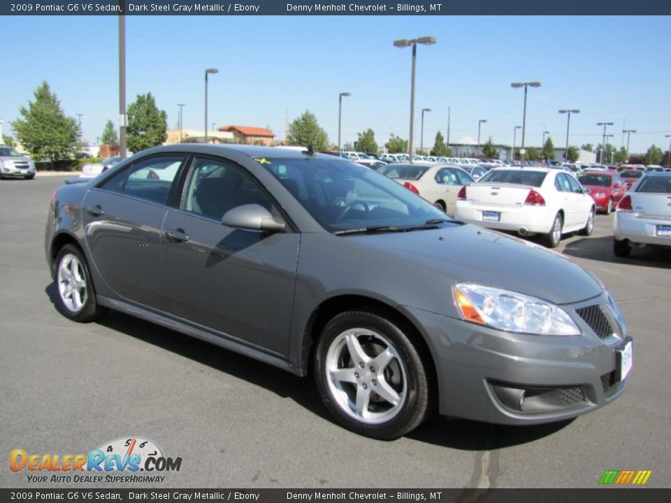 2009 Pontiac G6 V6 Sedan Dark Steel Gray Metallic / Ebony Photo #1