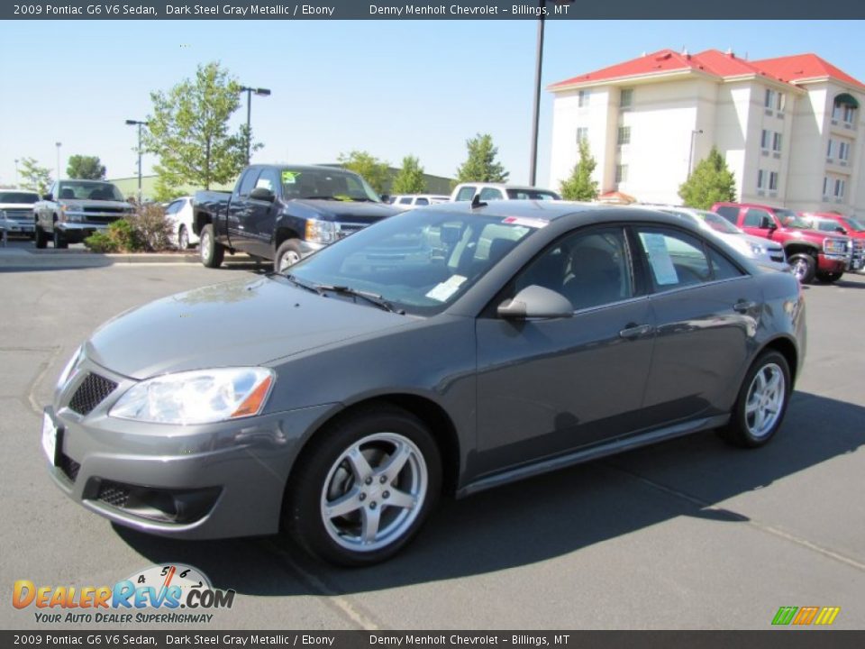 2009 Pontiac G6 V6 Sedan Dark Steel Gray Metallic / Ebony Photo #3