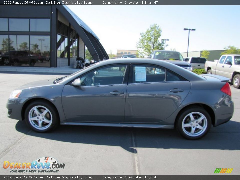 2009 Pontiac G6 V6 Sedan Dark Steel Gray Metallic / Ebony Photo #4
