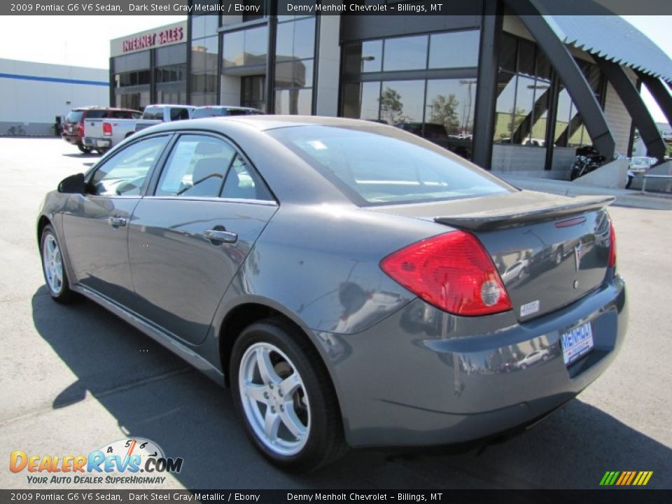 2009 Pontiac G6 V6 Sedan Dark Steel Gray Metallic / Ebony Photo #5