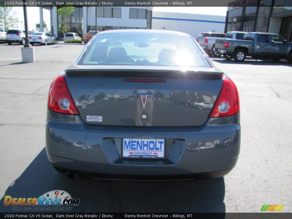 2009 Pontiac G6 V6 Sedan Dark Steel Gray Metallic / Ebony Photo #6
