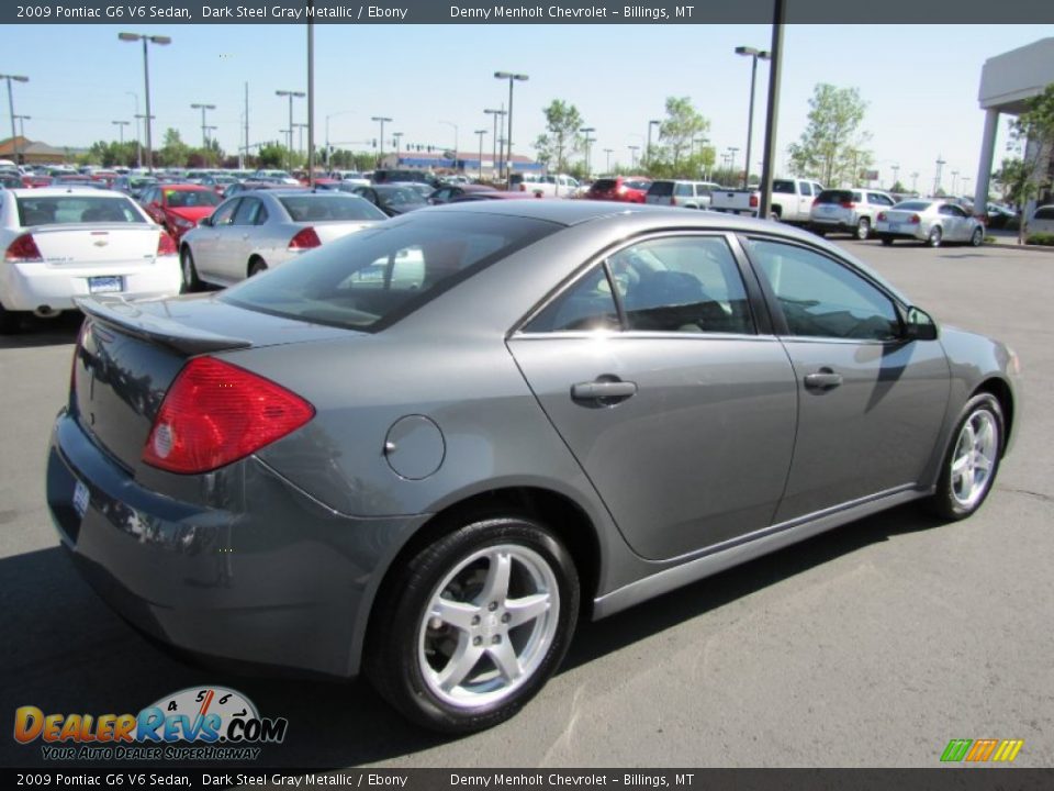 2009 Pontiac G6 V6 Sedan Dark Steel Gray Metallic / Ebony Photo #7