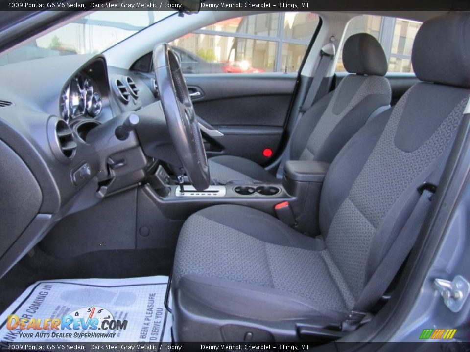2009 Pontiac G6 V6 Sedan Dark Steel Gray Metallic / Ebony Photo #8