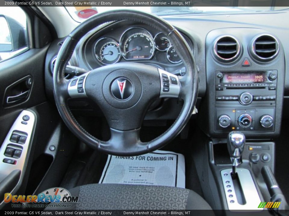 2009 Pontiac G6 V6 Sedan Dark Steel Gray Metallic / Ebony Photo #9
