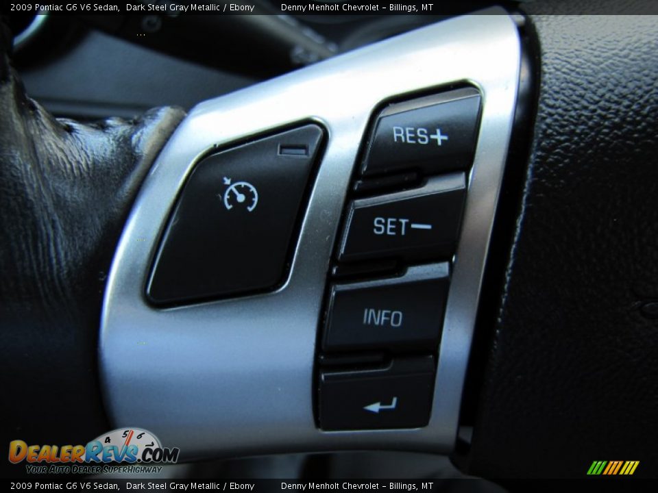 2009 Pontiac G6 V6 Sedan Dark Steel Gray Metallic / Ebony Photo #12