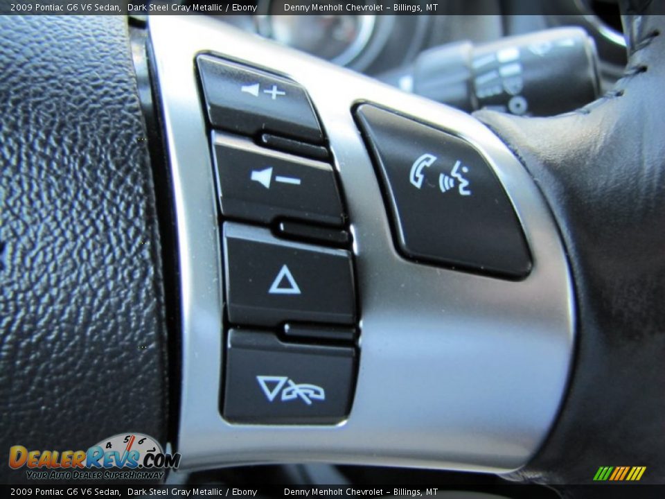 2009 Pontiac G6 V6 Sedan Dark Steel Gray Metallic / Ebony Photo #13
