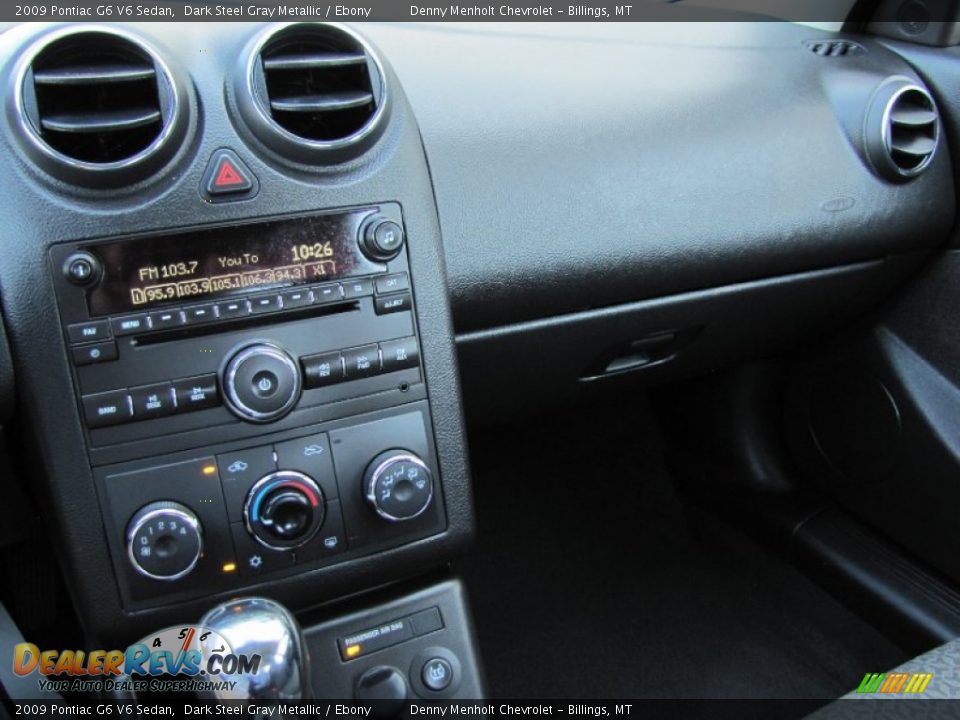 2009 Pontiac G6 V6 Sedan Dark Steel Gray Metallic / Ebony Photo #16