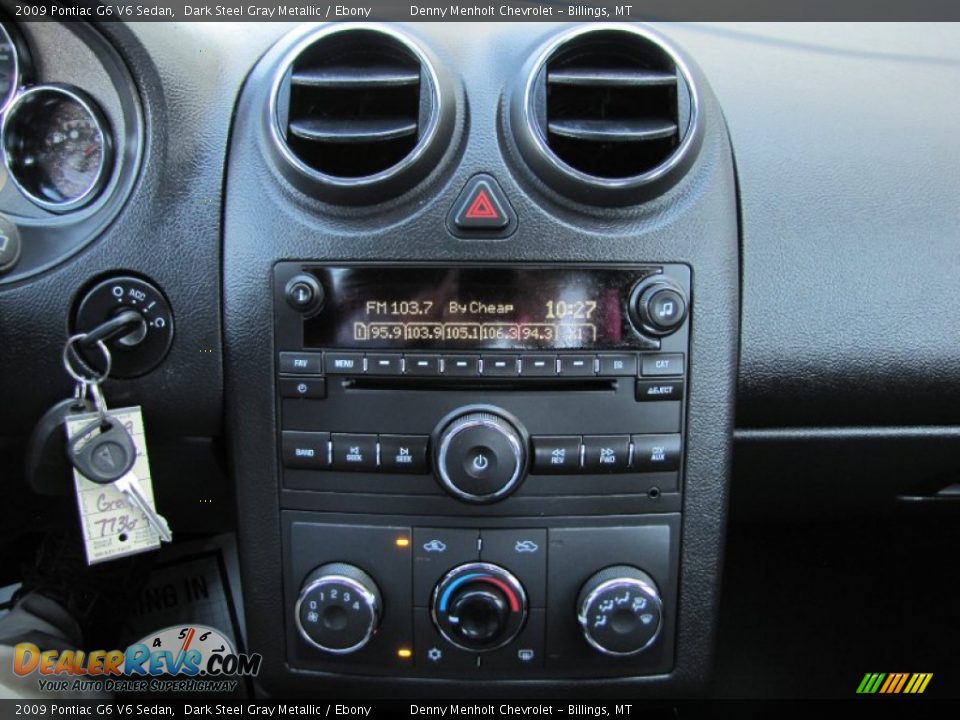 2009 Pontiac G6 V6 Sedan Dark Steel Gray Metallic / Ebony Photo #17