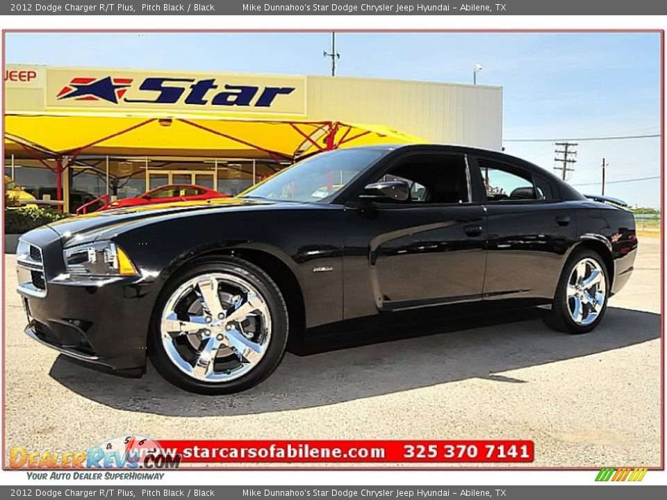 2012 Dodge Charger R/T Plus Pitch Black / Black Photo #1