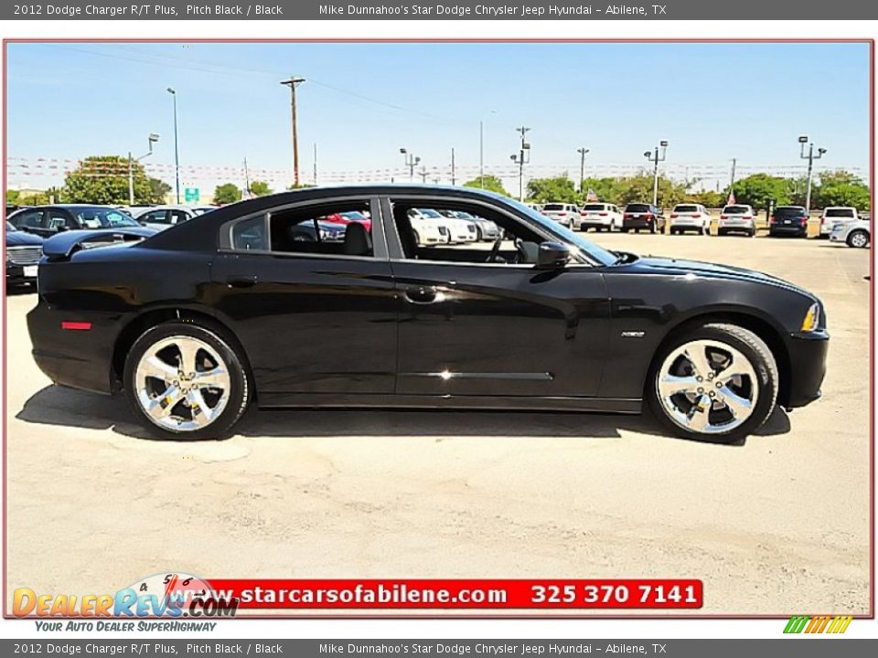 2012 Dodge Charger R/T Plus Pitch Black / Black Photo #9