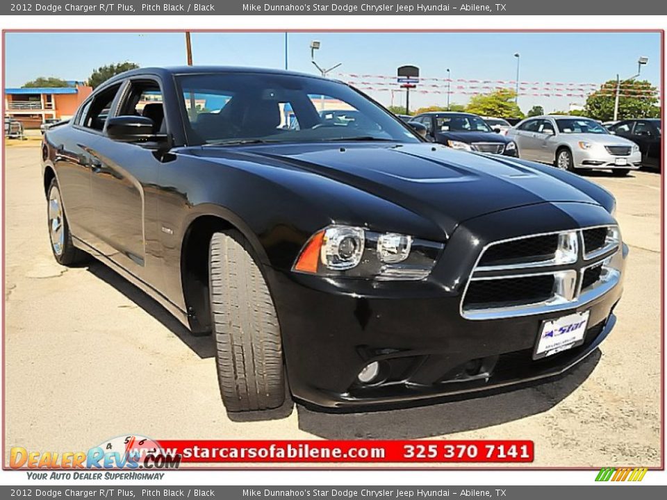2012 Dodge Charger R/T Plus Pitch Black / Black Photo 10