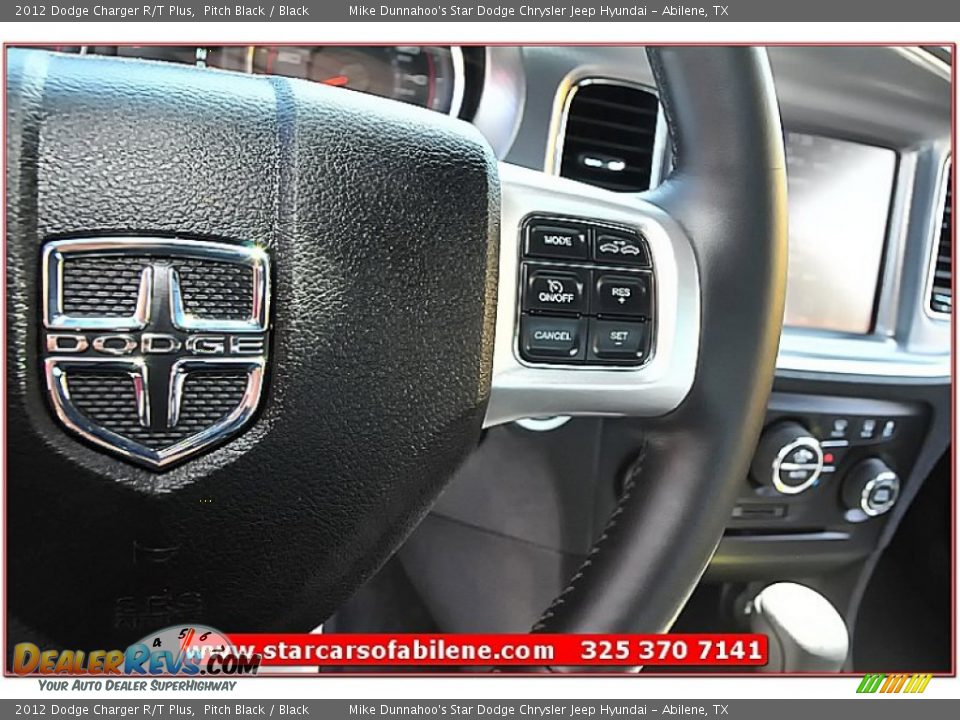 2012 Dodge Charger R/T Plus Pitch Black / Black Photo #20