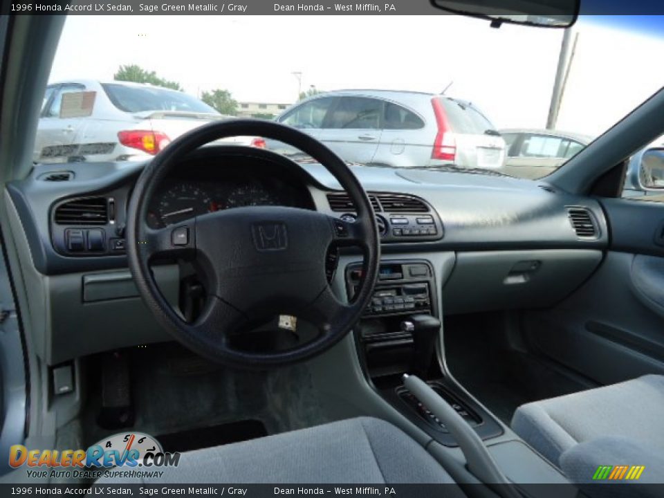 1996 Honda Accord LX Sedan Sage Green Metallic / Gray Photo #12