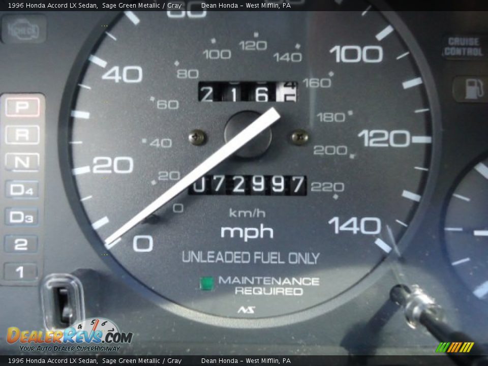 1996 Honda Accord LX Sedan Sage Green Metallic / Gray Photo #20