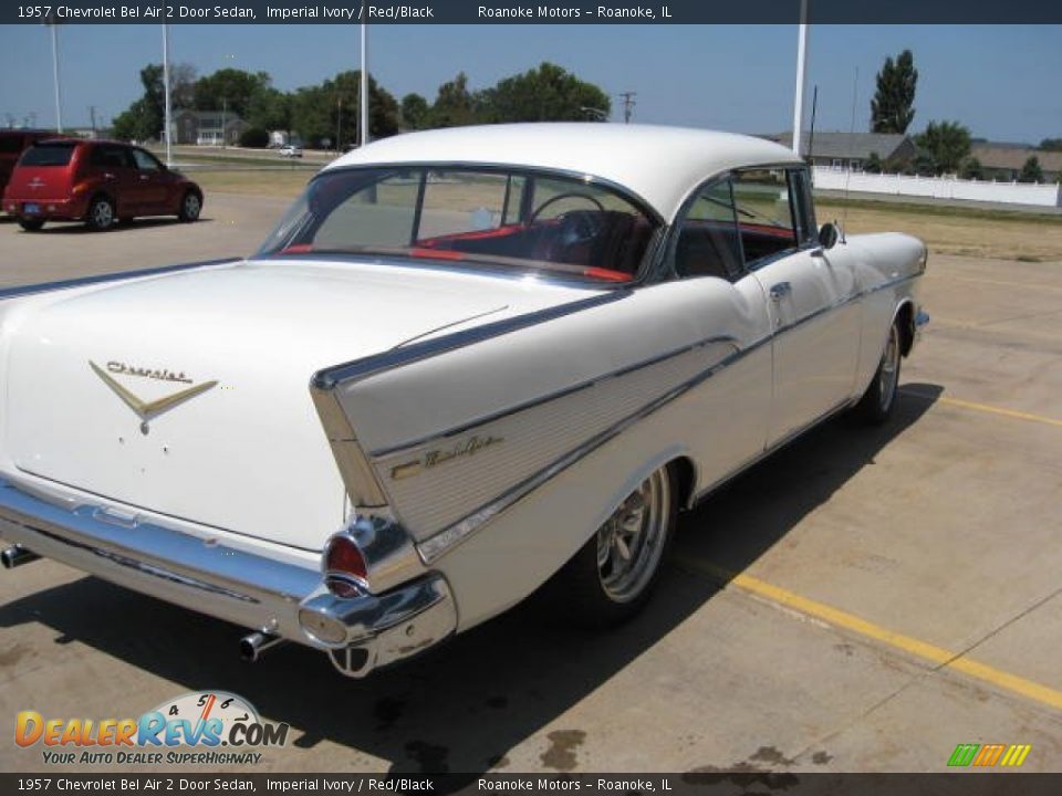 1957 Chevrolet Bel Air 2 Door Sedan Imperial Ivory / Red/Black Photo #6